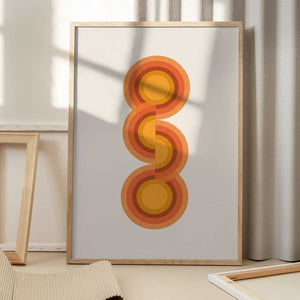 Tablou înramat „Retro Circles Trio” de THE MIUUS STUDIO