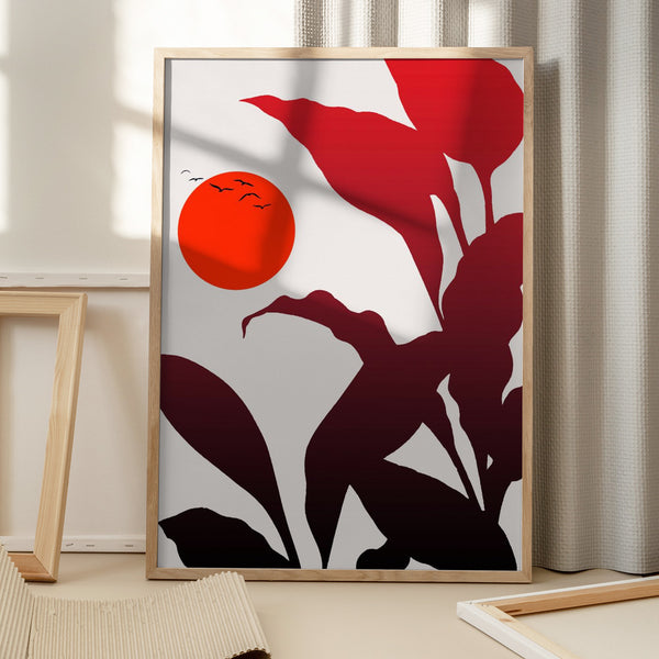 Tablou înramat „Tropical Sunset” de Kubistika