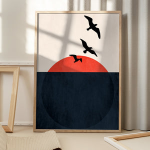Tablou înramat „Sunset Breeze” de Kubistika