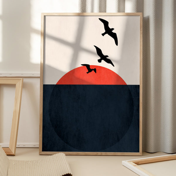 Tablou înramat „Sunset Breeze” de Kubistika