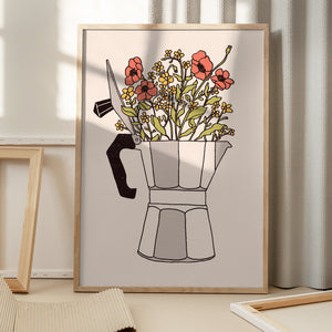 Tablou înramat „Moka Flowers” de Florent Bodart
