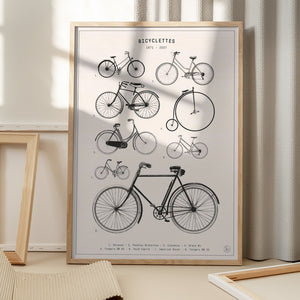 Tablou înramat „Bicyclettes” de Florent Bodart
