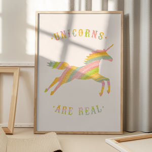 Tablou înramat „Unicorns Are Real” de Florent Bodart