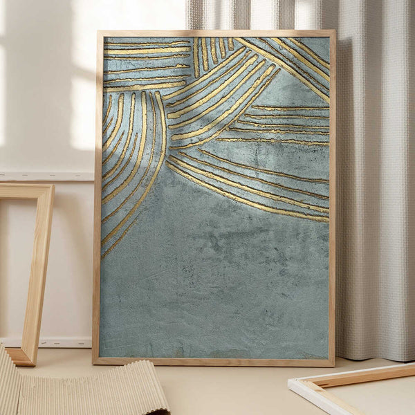 Tablou înramat „Ancient Gold Sun” de Alyson Storms