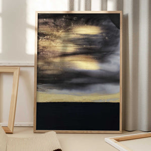Tablou înramat „Black and Gold” de Alyson Storms
