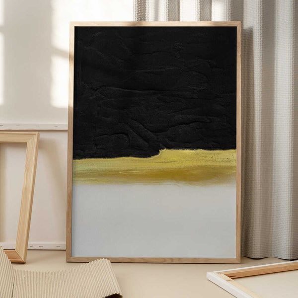 Tablou înramat „Black and White Golden Light” de Alyson Storms