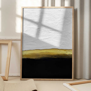 Tablou înramat „Black and White Golden Night” de Alyson Storms