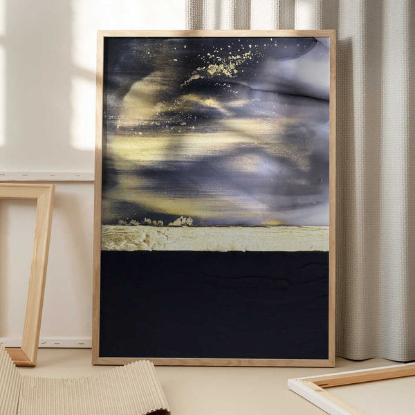 Tablou înramat „Gold Noir 2” de Alyson Storms