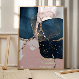 Tablou înramat „Fabulously Navy-3” de Sally Ann Moss