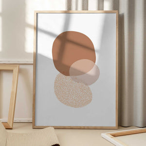 Tablou înramat „Abstract Circle Painting” de Melloi Art Prints