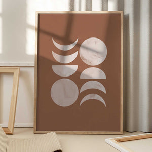 Tablou înramat „Moon Phase No.3” de Melloi Art Prints