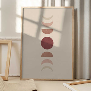 Tablou înramat „Moon Phase No.2” de Melloi Art Prints