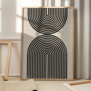 Tablou înramat „Black Arch Line Art” de Melloi Art Prints