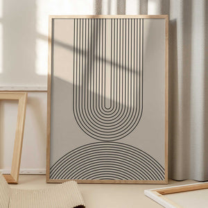 Tablou înramat „Black Line Art” de Melloi Art Prints
