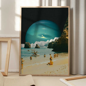Tablou înramat „Space Beach” de Taudalpoi
