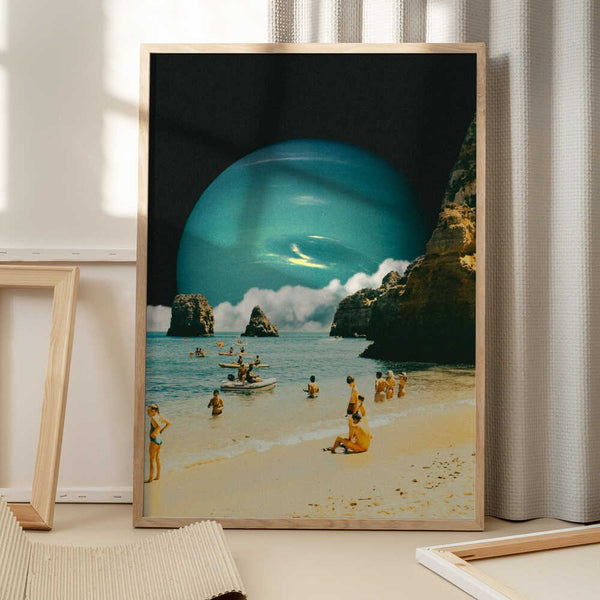 Tablou înramat „Space Beach” de Taudalpoi