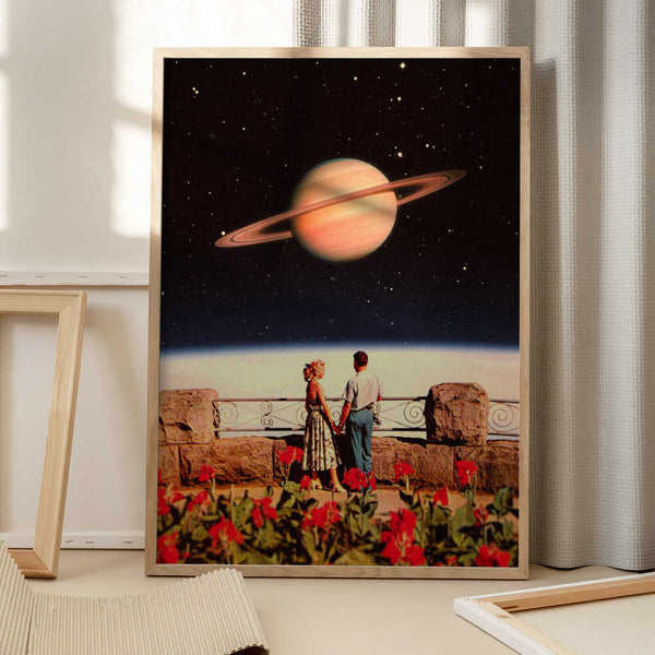 Tablou înramat „Lovers In Space” de Taudalpoi