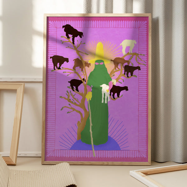 Tablou înramat „Holy Woman Herder” de Jota de jai