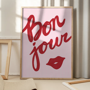Tablou înramat „Bonjour Kiss” de Athene Fritsch