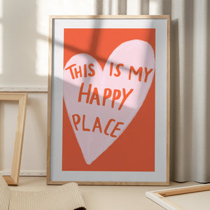 Tablou înramat „Happy Heart Message” de Athene Fritsch