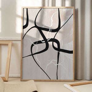 Tablou înramat „White Lines 2” de Sally Ann Moss