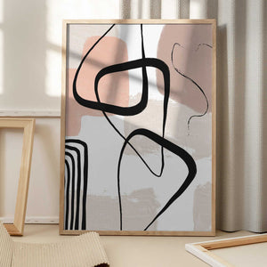 Tablou înramat „Smooth Shapes 1” de Sally Ann Moss