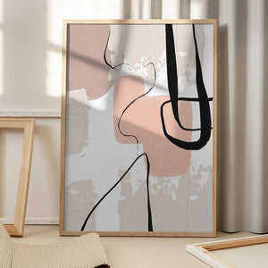 Tablou înramat „Smooth Shapes 3” de Sally Ann Moss