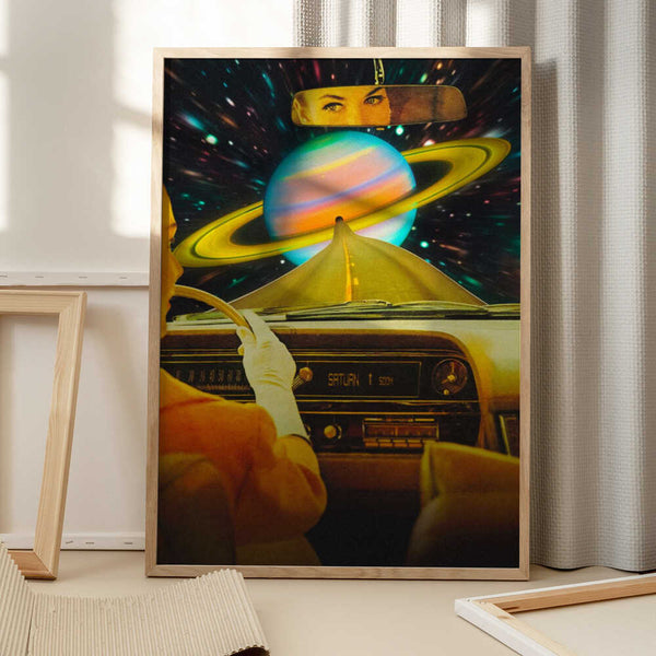 Tablou înramat „Saturn Commute” de Taudalpoi