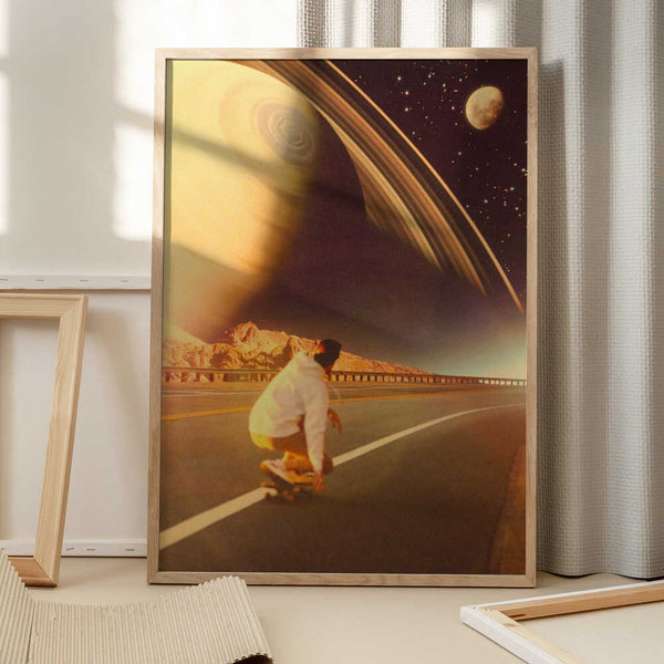 Tablou înramat „Space Sk8er” de Taudalpoi