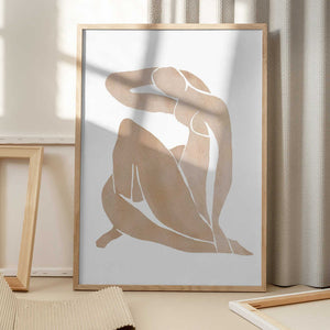 Tablou înramat „Women Shape Abstract Art” de Melloi Art Prints
