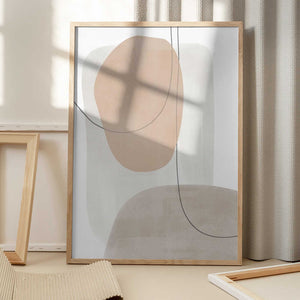 Tablou înramat „Circle Abstract Painting” de Melloi Art Prints