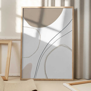 Tablou înramat „Abstract Line Art” de Melloi Art Prints