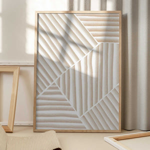 Tablou înramat „Beige Line Art” de Melloi Art Prints