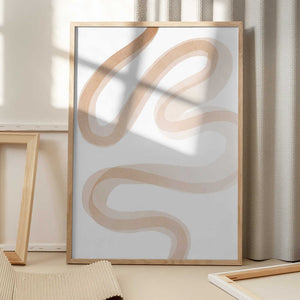 Tablou înramat „Squiggly Line Art” de Melloi Art Prints