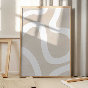 Tablou înramat „Squiggly Abstract Art” de Melloi Art Prints