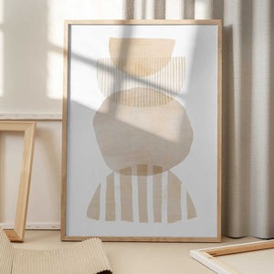 Tablou înramat „Semi Circles Geometric” de Melloi Art Prints