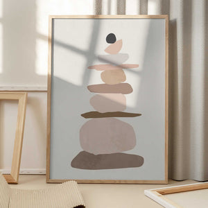 Tablou înramat „Rock balancing Art” de Melloi Art Prints