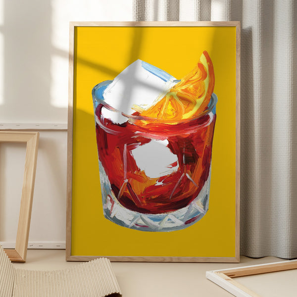 Tablou înramat „Negroni On Sunshine” de Alice Straker