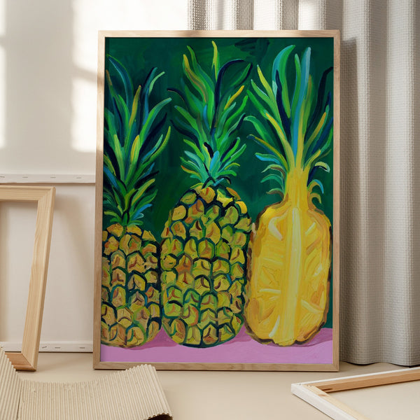Tablou înramat „Pineapples” de Alice Straker