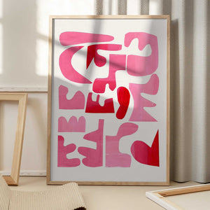 Tablou înramat „A Pink Puzzle” de Ejaaz Haniff