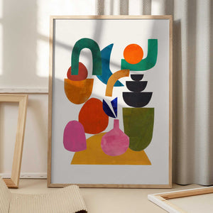 Tablou înramat „Happily Stacked” de Ejaaz Haniff