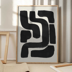 Tablou înramat „Ink Maze” de Ejaaz Haniff