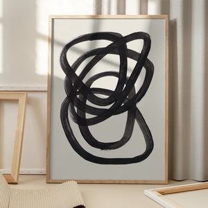 Tablou înramat „Ink Spiral Rings” de Ejaaz Haniff