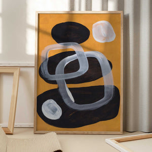 Tablou înramat „Midcentury Mustard” de Ejaaz Haniff