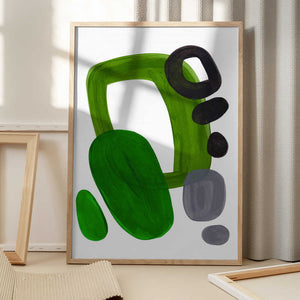Tablou înramat „Midcentury Olive” de Ejaaz Haniff