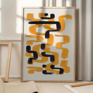 Tablou înramat „Mustard Wiggle” de Ejaaz Haniff