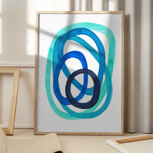 Tablou înramat „Ocean Spirals” de Ejaaz Haniff