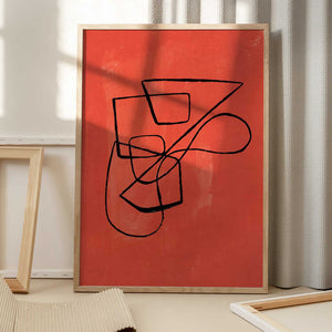 Tablou înramat „Orange Circuit” de Ejaaz Haniff