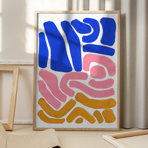 Tablou înramat „Pastel Tribal Maze” de Ejaaz Haniff