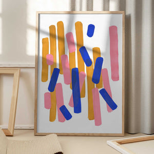 Tablou înramat „Pink Confetti” de Ejaaz Haniff